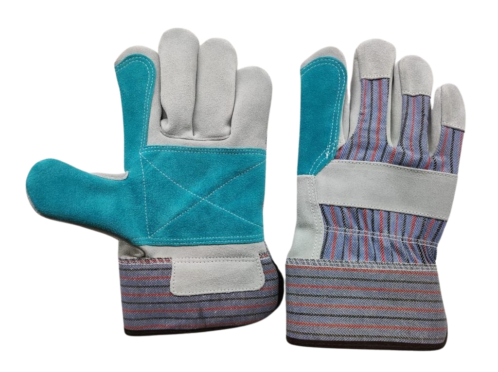 Rigger gloves with reinforcement on palm