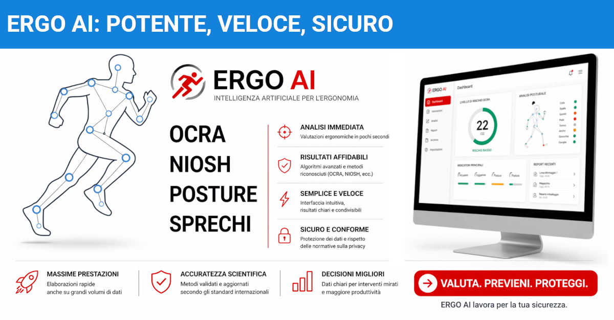 ERGO AI - Riduci i tempi, aumenta la precisione: il Software di Intelligenza Artificiale al servizio dell'Ergonomia