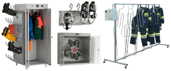 Sistemi per l'asciugatura dei dispositivi di sicurezza individuali (DPI)